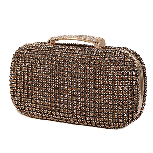 HUANIZI Abend-Clutch für Damen, Hochzeit, Clutch, Geldbörse, Kette, Umhängetasche, kleine Party-Handtasche, Crossbody-Tasche, Gold, AS THE PIC SHOW von HUANIZI