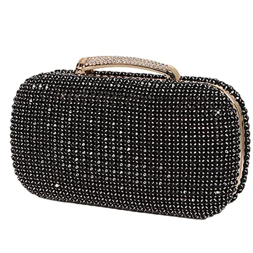 HUANIZI Abend-Clutch für Damen, Hochzeit, Clutch, Geldbörse, Kette, Umhängetasche, kleine Party-Handtasche, Crossbody-Tasche, Schwarz , AS THE PIC SHOW von HUANIZI