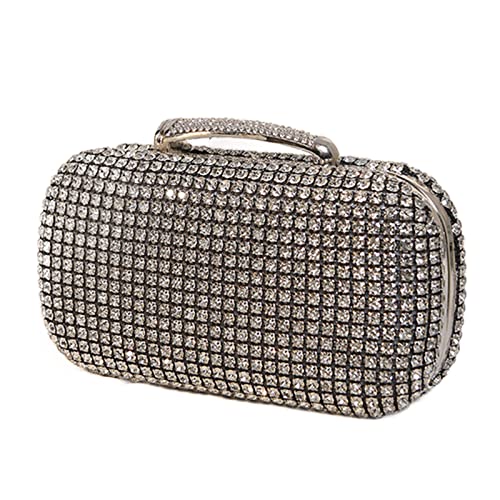 HUANIZI Abend-Clutch für Damen, Hochzeit, Clutch, Geldbörse, Kette, Umhängetasche, kleine Party-Handtasche, Crossbody-Tasche, silber, AS THE PIC SHOW von HUANIZI