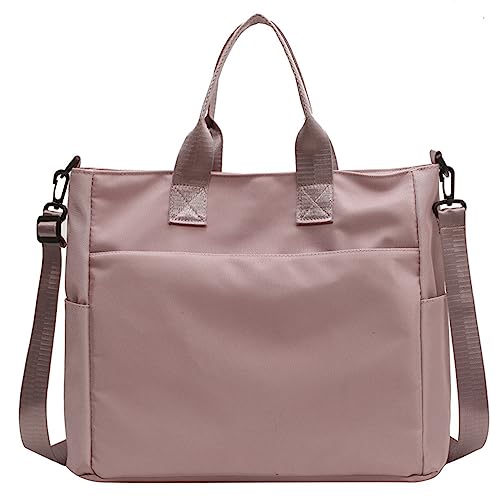 HUANIZI Damen Handtasche Nylon Große Schulter Crossbody Tasche Hobo Taschen für Einkaufen Reisen Casual Alltag, Violett, 38x14x31cm von HUANIZI