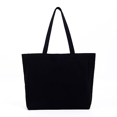 HUANIZI Einkaufstasche, einfarbig, lässig, große Kapazität, Einkaufs-Umhängetasche, für Damen und Mädchen, modische Hobo-Taschen, Damengeldbörse, Schwarz, 34x12x31cm von HUANIZI