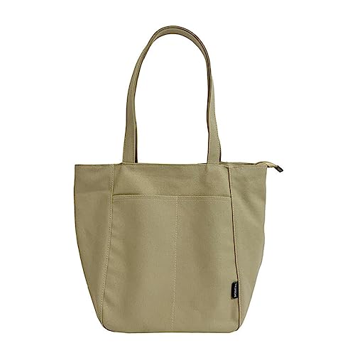 HUANIZI Große Kapazität, stilvolle Umhängetasche, Handtasche für Damen, Kuriertasche, Umhängetasche, Khaki, 42x18x34cm von HUANIZI