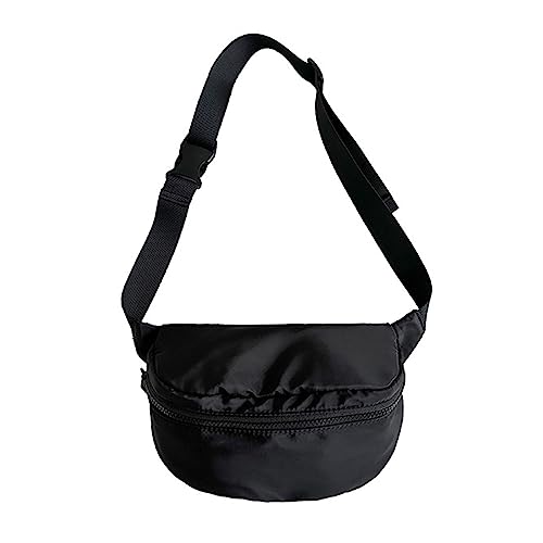 HUANIZI Hüfttasche, Nylon, große Kapazität, Sport-Gürteltasche, Brusttasche, vielseitige Crossbody-Taillenpackung, Schultertasche, Schwarz, 23x10x15cm von HUANIZI