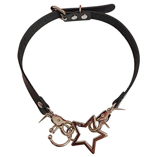 HUANIZI Jewelry Star Sexy Halskette für Damen, modisch, Gothic, Punk, Charm, Ohrstecker, Halskette, 90er-Jahre, ästhetisch, Cosplay, Party, Choker von HUANIZI