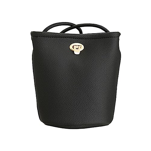 HUANIZI Modische Damen-Umhängetasche, kleine Umhängetasche, PU, Handytasche, Damen, Geldbörse, Karte, Clutch, Geldbörse, Schwarz, 12.5x8x16.5cm von HUANIZI