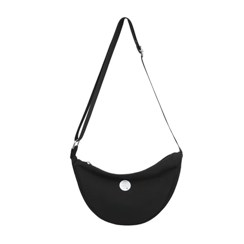 HUANIZI Modische Nylon-Umhängetasche für Damen, Schultertaschen, großes Fassungsvermögen, Damen-Reisetasche, Einkaufstasche, Kuriertasche, Schwarz, no pendant von HUANIZI