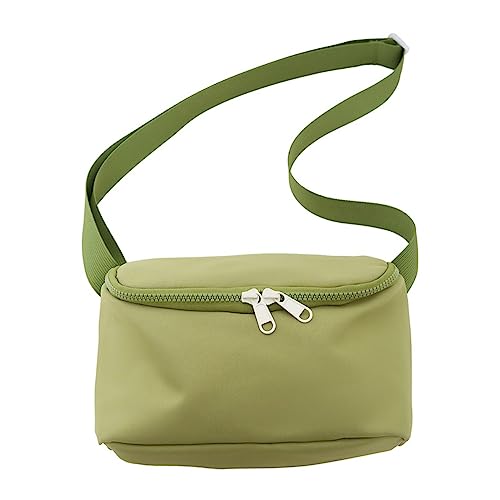 HUANIZI Modische Satteltasche, Nylon, Umhängetasche, Mädchen, Damen, Reisetasche, einfarbig, Kuriertasche, vielseitige Freizeit-Crossbody-Tasche, Grün , 25x17x15cm von HUANIZI