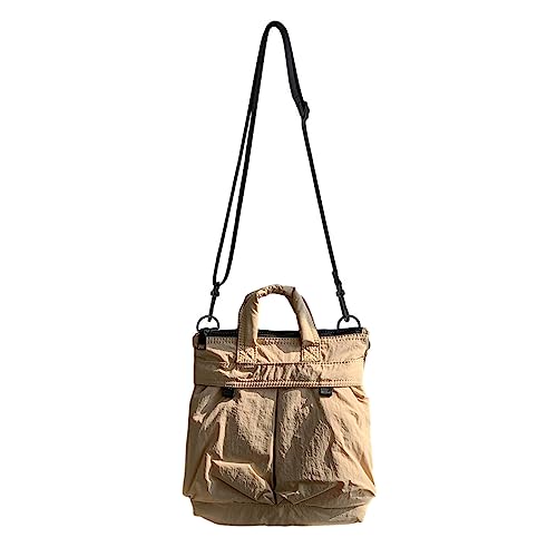 HUANIZI Modische Umhängetasche für Damen und Herren, Nylon, große Kapazität, lässige Hobo-Tasche, Handtasche, Geldbörse, Khaki, As picture shown von HUANIZI