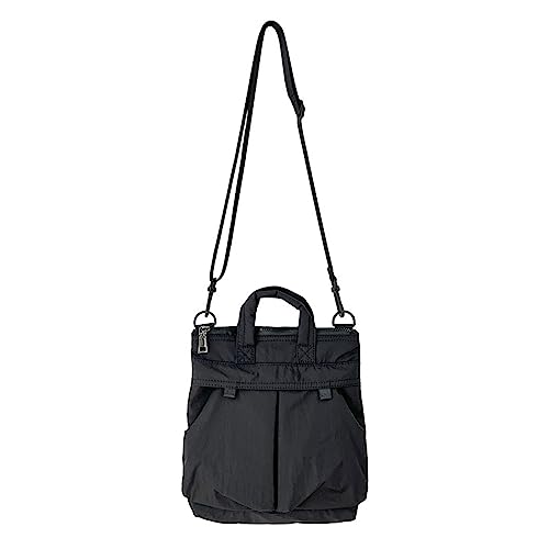 HUANIZI Modische Umhängetasche für Damen und Herren, Nylon, große Kapazität, lässige Hobo-Tasche, Handtasche, Geldbörse, Schwarz, As picture shown von HUANIZI