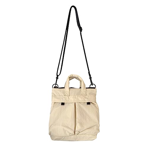 HUANIZI Modische Umhängetasche für Damen und Herren, Nylon, große Kapazität, lässige Hobo-Tasche, Handtasche, Geldbörse, beige, As picture shown von HUANIZI