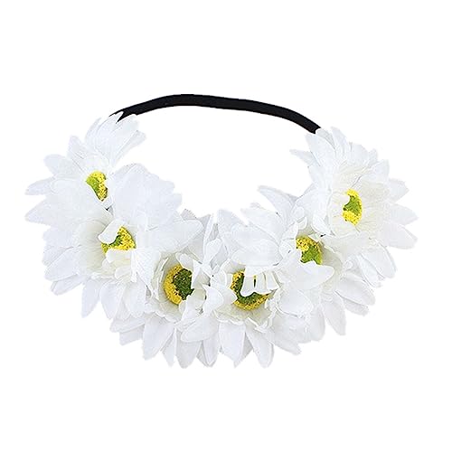 HUANIZI Modisches, mehrfarbiges Haarband in Blumenform, elastisch, für Bühne, Hochzeit, Party, Damen-Styling-Stirnband von HUANIZI