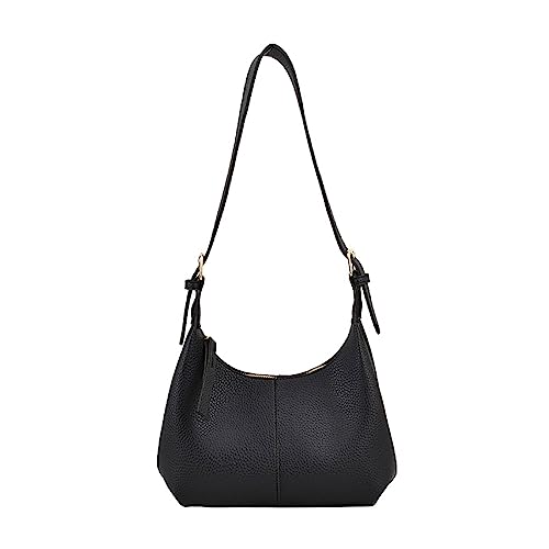 HUANIZI Stilvolle Tasche, kleine Clutch-Geldbörse mit Reißverschluss, für Damen, Schultertasche, Unterarmtasche, Schwarz, 26x9x19cm von HUANIZI