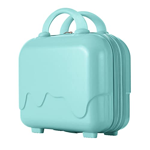 HUANIZI Tragbares 35,6 cm Make-up Reise-Handgepäck ABS Tragetasche Make-up Koffer Kosmetiktasche für Reisen Camping Frauen Mädchen, Blau, AS THE PIC SHOW von HUANIZI