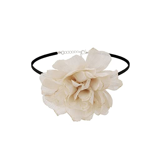 HUANIZI Übertriebene Choker-Kette, zarte Halskette, Blumen-Halsketten, Damenschmuck, Blumenhalsband, Halskette, Geschenk von HUANIZI