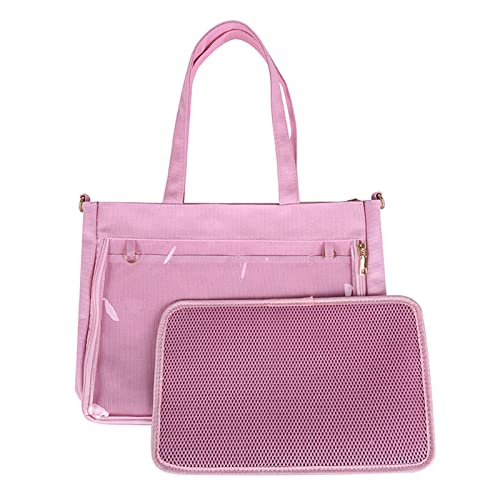 JK Umhängetasche für Mädchen, niedliche Umhängetasche, Damen, transparent, Kuriertasche, schöne Handtasche, Studenten, Segeltuch, Pink, Mesh cloth binding b von HUANIZI