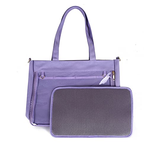 JK Umhängetasche für Mädchen, niedliche Umhängetasche, Damen, transparent, Kuriertasche, schöne Handtasche, Studenten, Segeltuch, Violett, Mesh cloth binding b von HUANIZI