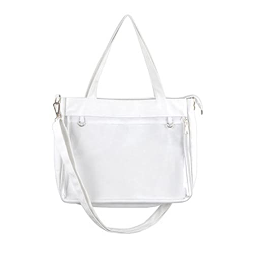 JK Umhängetasche für Mädchen, niedliche Umhängetasche, Damen, transparent, Kuriertasche, schöne Handtasche, Studenten, Segeltuch, Weiss/opulenter Garten, Mesh cloth binding b von HUANIZI