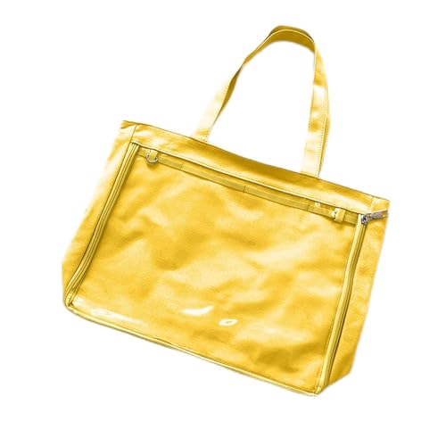 Süße Damen-Schultertasche für Mädchen, Ita-Tasche, transparent, Anime-Schmerztasche, Handtasche mit Tragegriff oben, passend zu Unterarmtasche, Orange/Abendrot im Zickzackmuster (Sunset Chevron), AS von HUANIZI