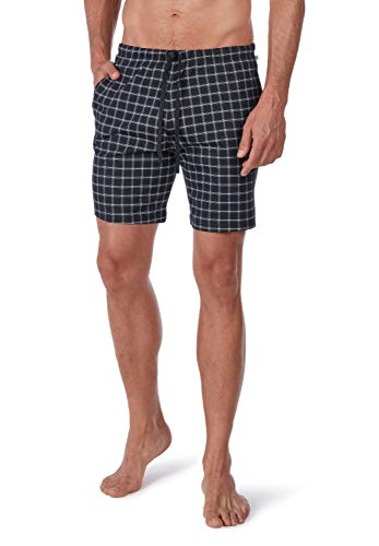 Huber Herren Hose kurz Schlafanzughose, Mehrfarbig (Black Check 6606), Medium (Herstellergröße: M) von HUBER