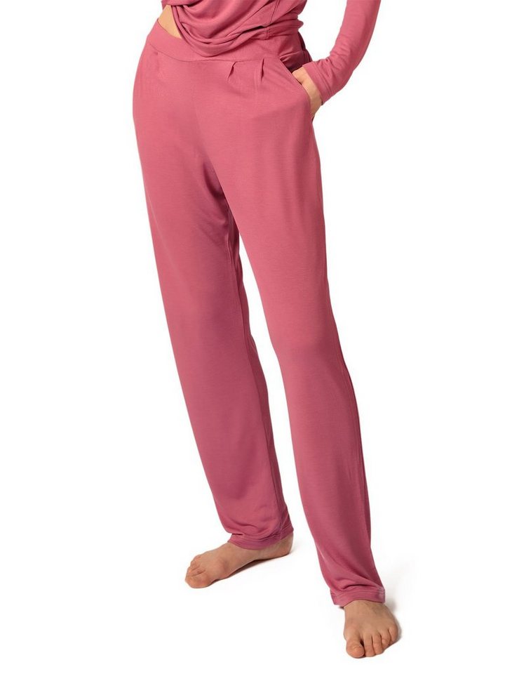 HUBER Loungehose Damen Hose lang hautnah Night Basic Selection (Stück, 1-tlg) - von HUBER