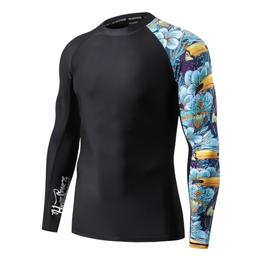 HUGE SPORTS Herren Splice UV Sonnenschutz UPF 50+ Skins Rash Guard Long Sleeves von HUGE SPORTS