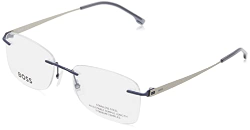 BOSS Hugo Unisex 1424 Sunglasses, Matte Grey Blue, 56 von HUGO BOSS