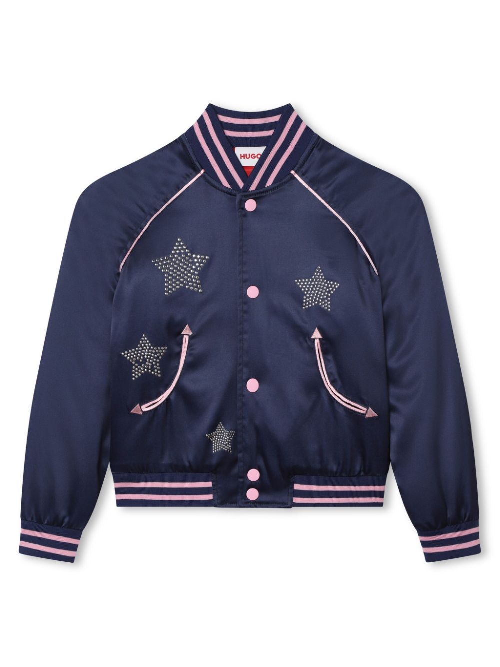 HUGO KIDS Bomberjacke mit Sternnieten - Blau von HUGO KIDS