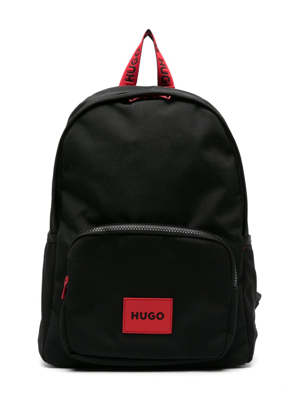 HUGO KIDS Ripstop-Rucksack mit Logo-Patch - Schwarz von HUGO KIDS
