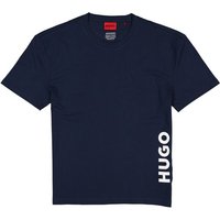 HUGO Herren T-Shirt blau Baumwolle unifarben von HUGO