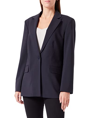 HUGO Damen Atana Regular-Fit Blazer aus Stretch-Gewebe Dunkelblau 34 von HUGO