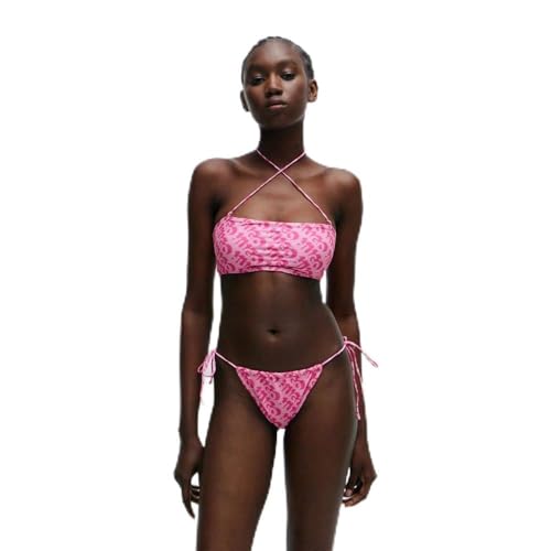 HUGO Damen Bonnie Bandeau Bikini Top Bandeau, Bright Pink670, S von HUGO