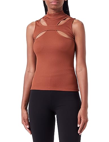 HUGO Damen Deurybia Jersey Top, Open Brown244, XS EU von HUGO