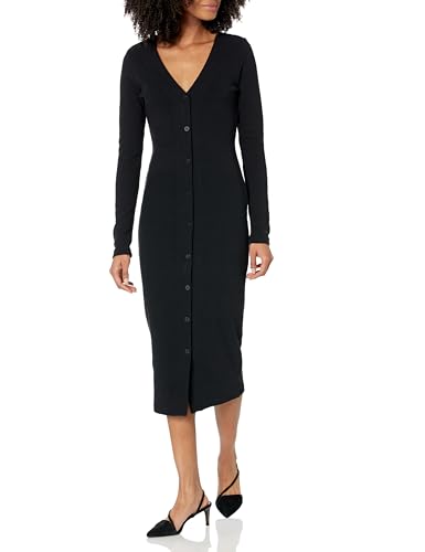 HUGO Damen Nazalea Langärmeliges Knöpfen Lässiges Kleid, Stormy Black, X-Klein HUGO Damen Nazalea Langärmeliges Knöpfen Lässiges Kleid, Stormy Black, X-Klein von HUGO