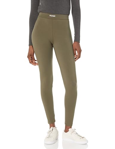 HUGO Damen Shuffle Stretch Jersey Leggings, Dunkelgrün, X-Klein von HUGO