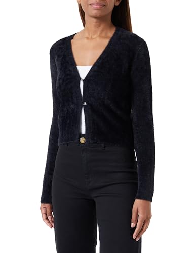 HUGO Damen Sribin Knitted Cardigan, Black1, L EU von HUGO