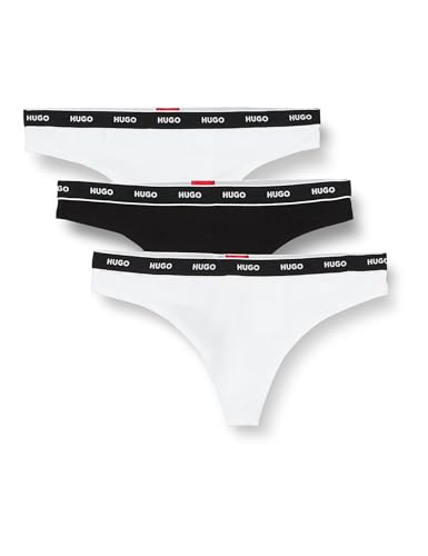 HUGO Damen Triplet Thong Design String, Open White123, S EU von HUGO