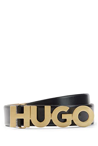 HUGO Damen Zula Belt 4 Cm-zl Gürtel, Black002, 90 von HUGO