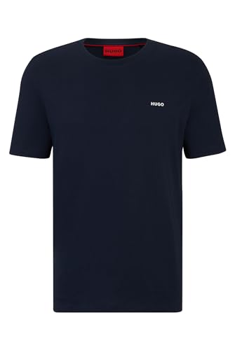 HUGO Herren Dero222 T-Shirt aus Baumwoll-Jersey mit Logo-Print Dunkelblau XS von HUGO
