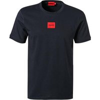 HUGO Herren T-Shirt blau Baumwolle von HUGO