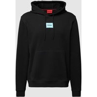 HUGO Hoodie mit Label-Patch Modell 'Daratschi' in Black, Größe XXL von HUGO