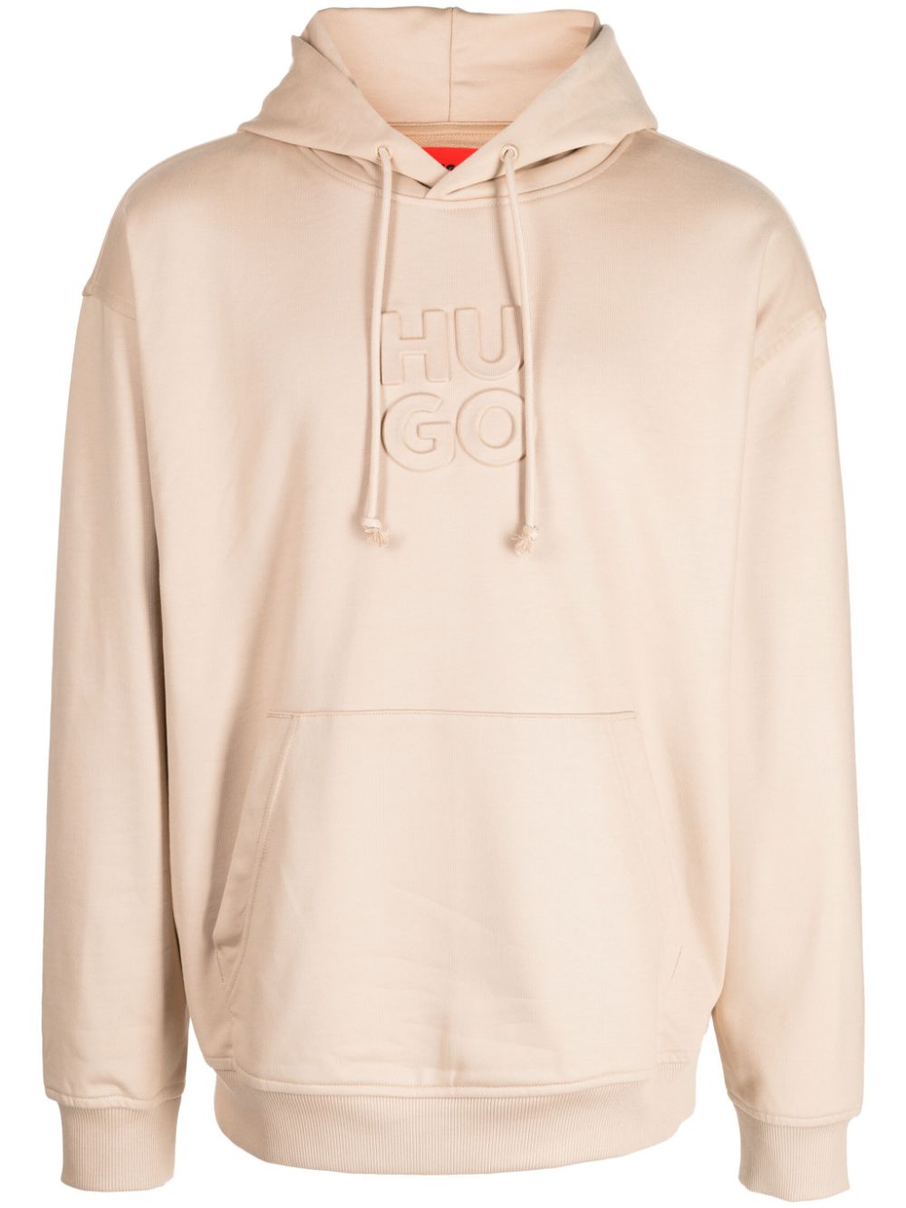 HUGO Hoodie mit Logo-Prägung - Nude von HUGO