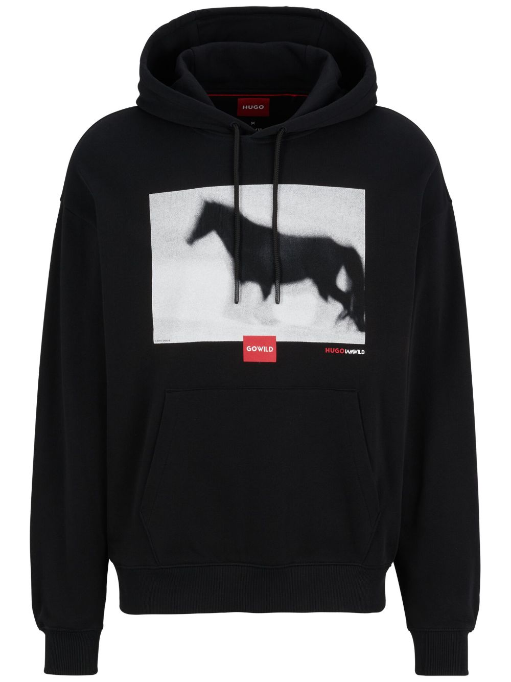 HUGO Hoodie mit grafischem Print - Schwarz von HUGO