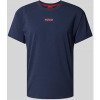 HUGO T-Shirt mit Label-Print in Marine, Größe L von HUGO