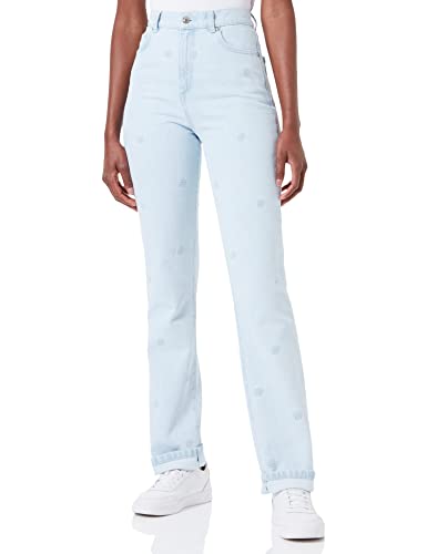 HUGO Women's Gayang/Long Jeans, Turquoise/Aqua440, Relaxed fit von HUGO