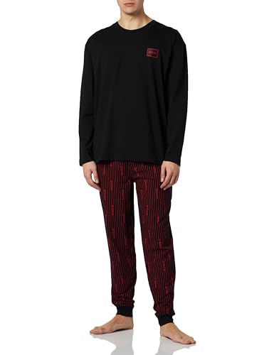 Hugo Herren Acid Logo Long Set Pajama Bottom, Black1, L EU von HUGO