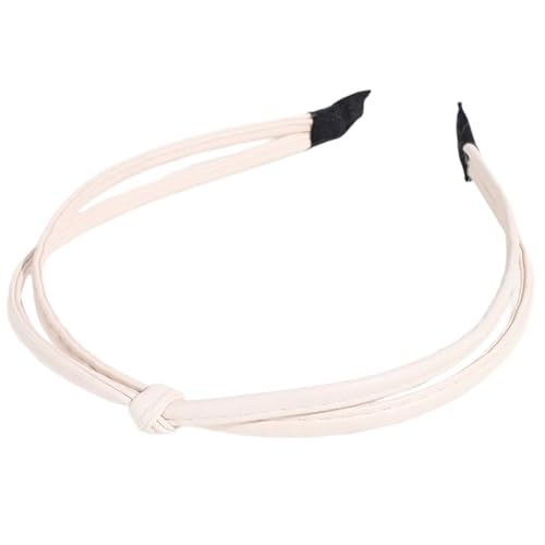 HUIFACAI Elegantes PU-Leder-Stirnband für Freizeitkleidung, modische Kopfbedeckungen, Accessoires, geknotetes Stirnband, Haardekorationen von HUIFACAI