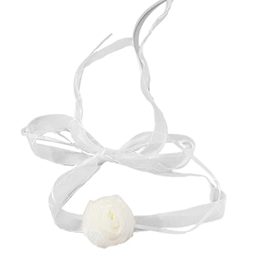 HUIFACAI Halskette mit großer Blume, Halsband, Vintage-Stil, lange Riemchen, Schmuck von HUIFACAI