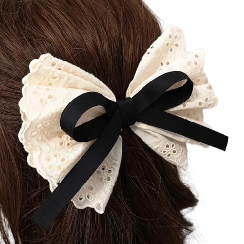 HUIFACAI Sweet Ballet Lace Hair Bows Hair Clip Snap Clip Double Layer Barrettes Ponytailholder for Girl Hair Styling Tool von HUIFACAI