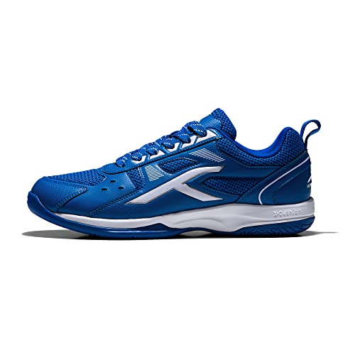 Hundred Raze Non-Marking Professional Badminton Shoes for Men (Blue White, Size: UK 6 US 7 EU 40) Material Upper: Polyester, Sole: Rubber Suitable for Indoor Tennis Squash Table Tennis von Hundred