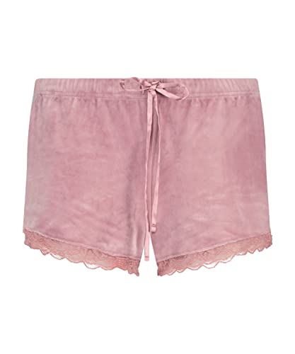 Hunkemöller Shorts Velours Lace - Nostalgia Rose - M von HUNKEMÖLLER